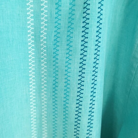 Cafe Luna Shirt Men's 2XL Short Sleeve Button Front Teal Blue - Picture 4 of 9